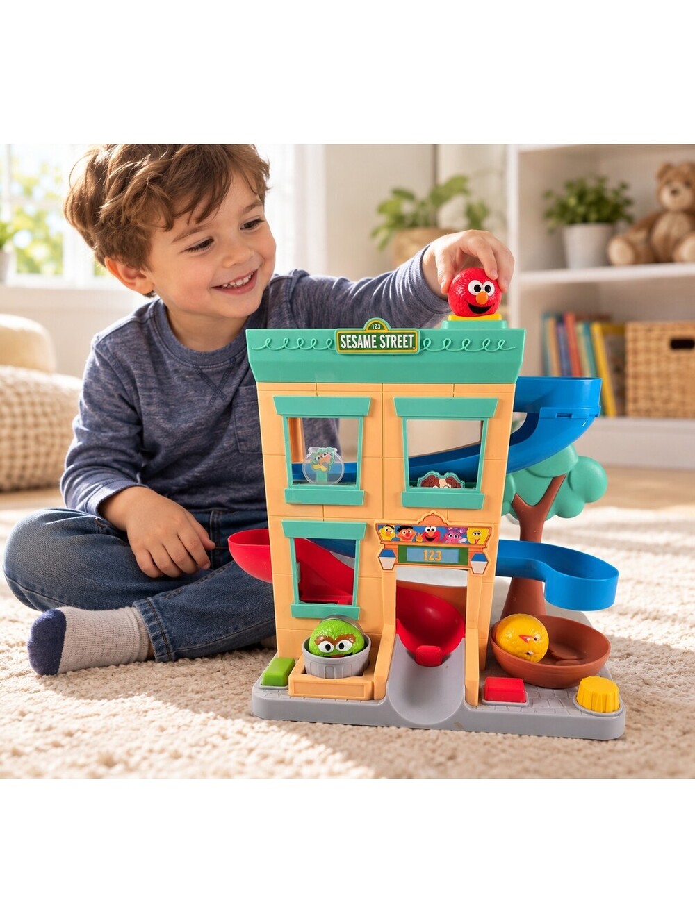 Sesame Street ’Round the Neighborhood Ball Drop Playset + 3 Balls